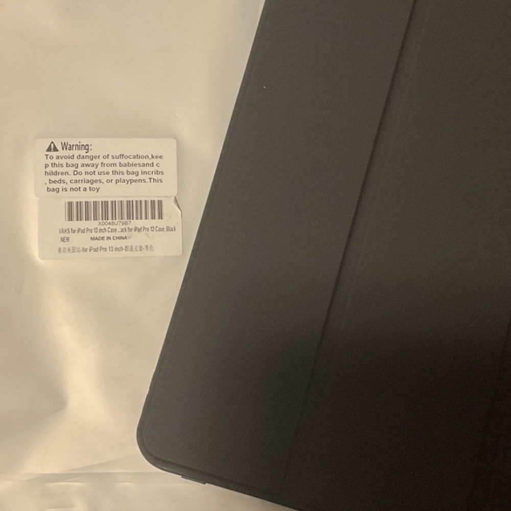 Magnetic iPad Pro 13 inch Case Sleek Black